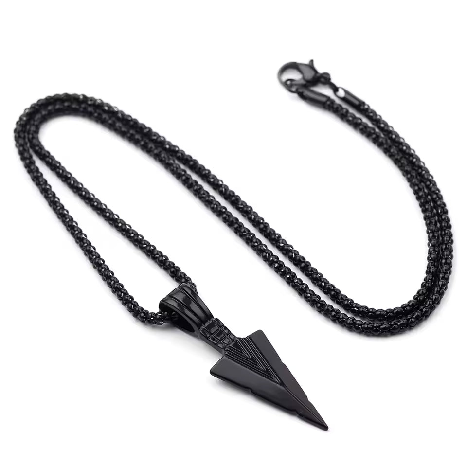 Urban Edge Arrow Pendant – Black Edition