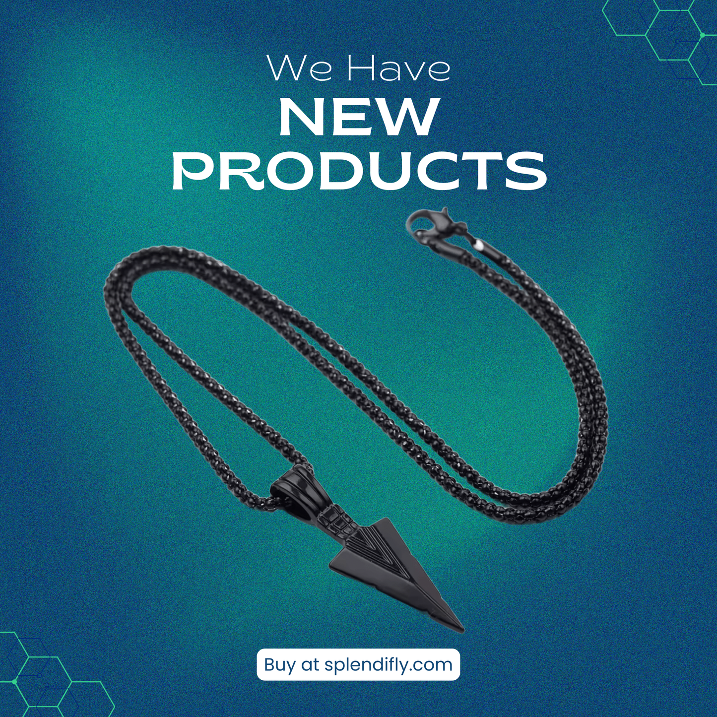 Urban Edge Arrow Pendant – Black Edition