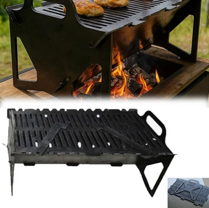 💥Slot Grill - Collapsible BBQ Grill for Easy Storage Steel