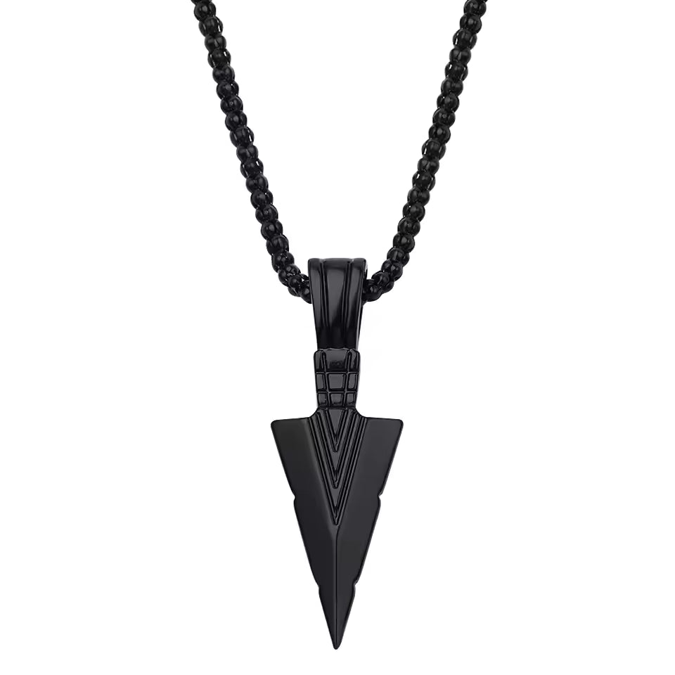Urban Edge Arrow Pendant – Black Edition