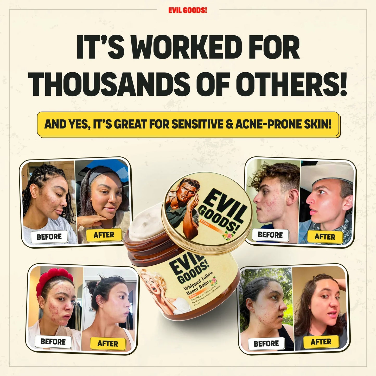 EVIL GOODS - Honey & Beef Tallow Anti-Aging Balm