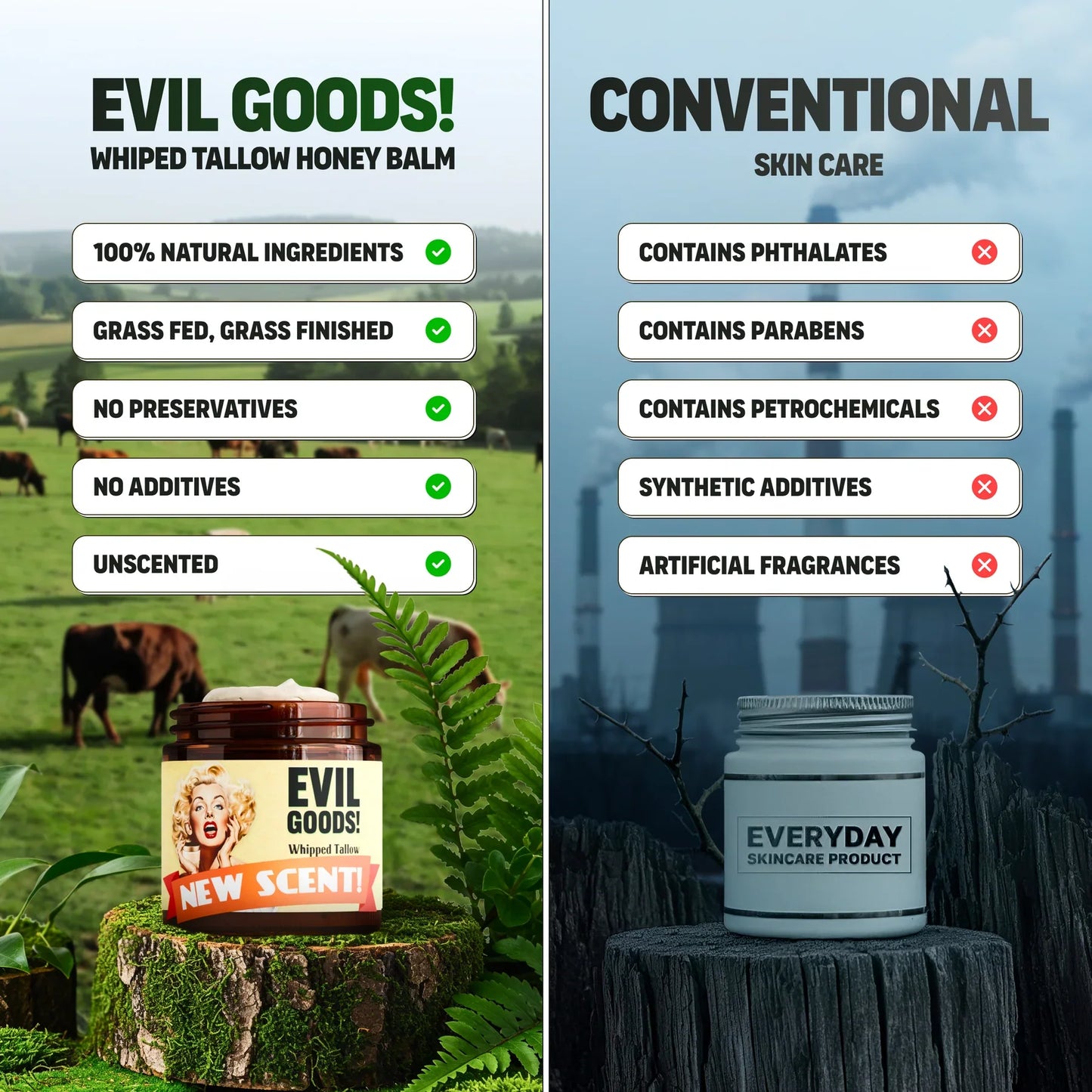 EVIL GOODS - Honey & Beef Tallow Anti-Aging Balm