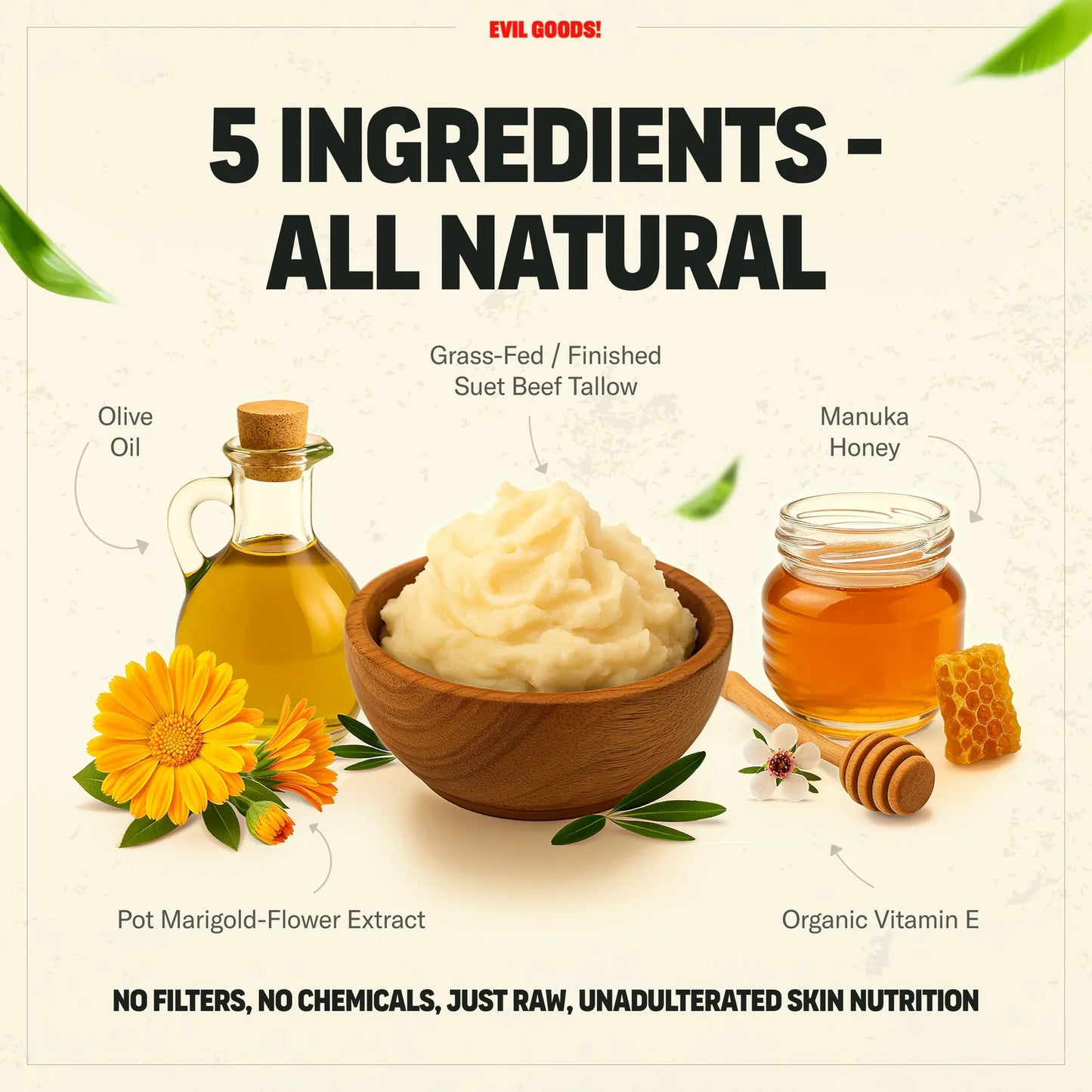 EVIL GOODS - Honey & Beef Tallow Anti-Aging Balm