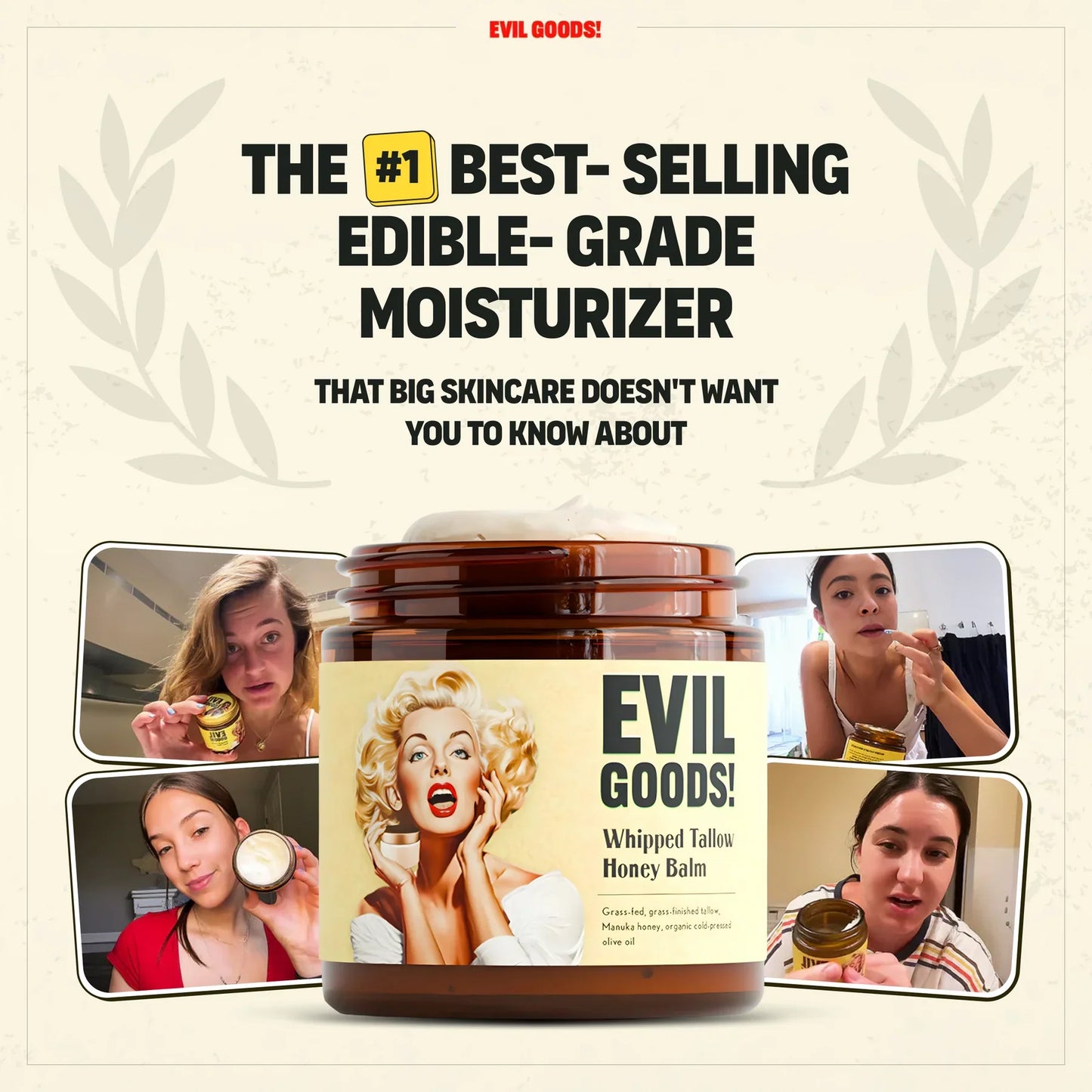 EVIL GOODS - Honey & Beef Tallow Anti-Aging Balm
