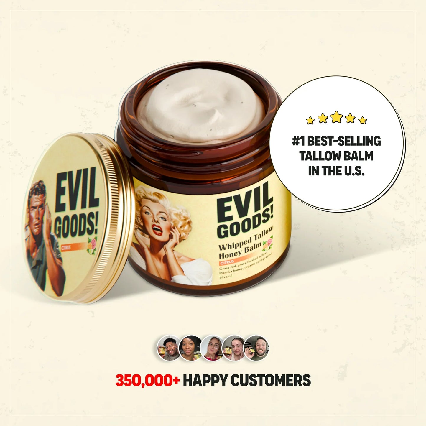 EVIL GOODS - Honey & Beef Tallow Anti-Aging Balm